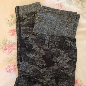 Gymshark Camo Seamless Leggings - Black